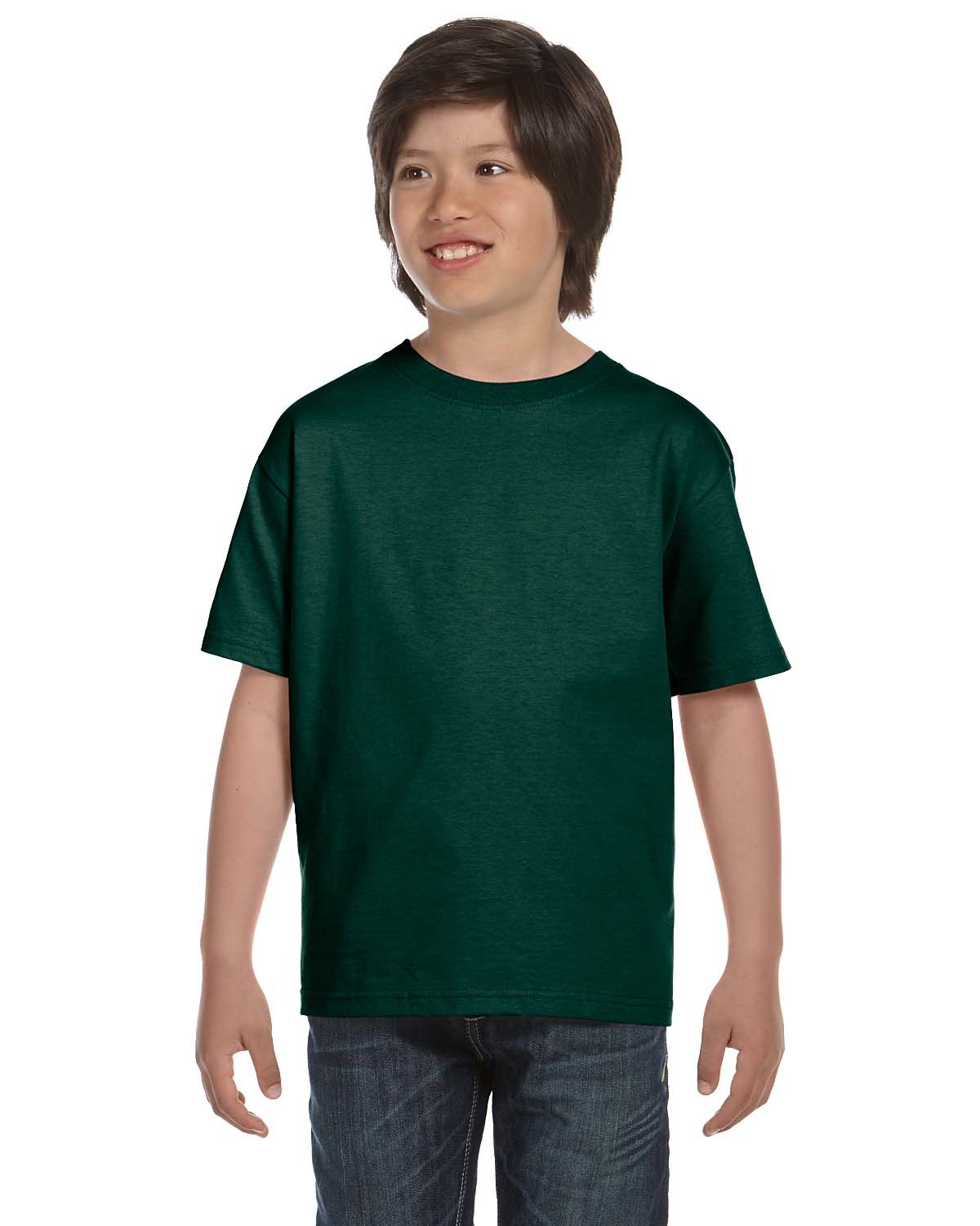 Gildan G800B Youth 50/50 USA Cotton/Polyester Short Sleeve Tee Stylish T-Shirt - Picture 9 of 29