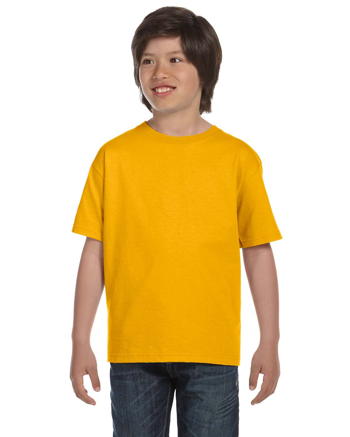 Gildan G800B Youth 50/50 USA Cotton/Polyester Short Sleeve Tee Stylish T-Shirt - Picture 10 of 29