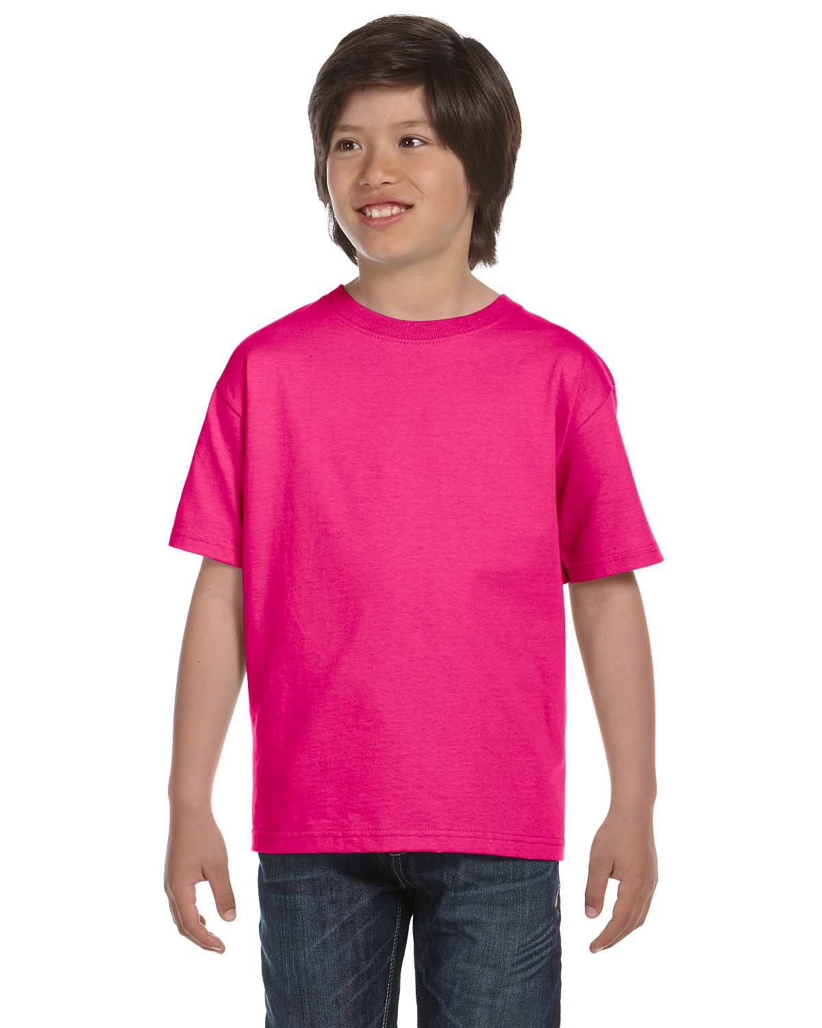 Gildan G800B Youth 50/50 USA Cotton/Polyester Short Sleeve Tee Stylish T-Shirt - Picture 13 of 29