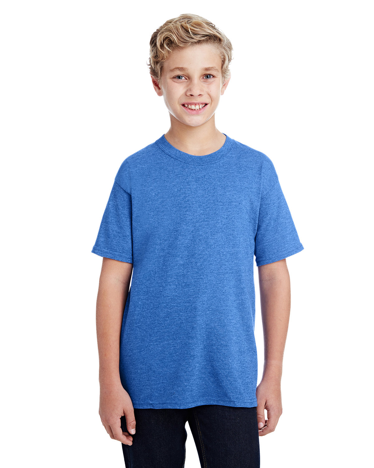 Gildan G800B Youth 50/50 USA Cotton/Polyester Short Sleeve Tee Stylish T-Shirt - Picture 14 of 29