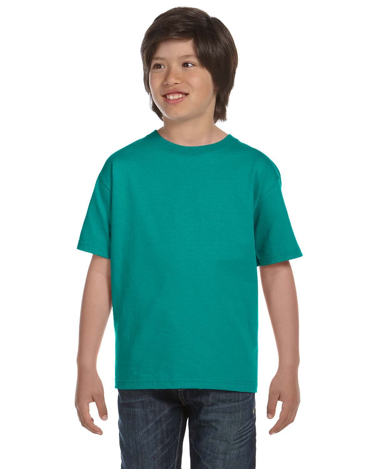 Gildan G800B Youth 50/50 USA Cotton/Polyester Short Sleeve Tee Stylish T-Shirt - Picture 16 of 29