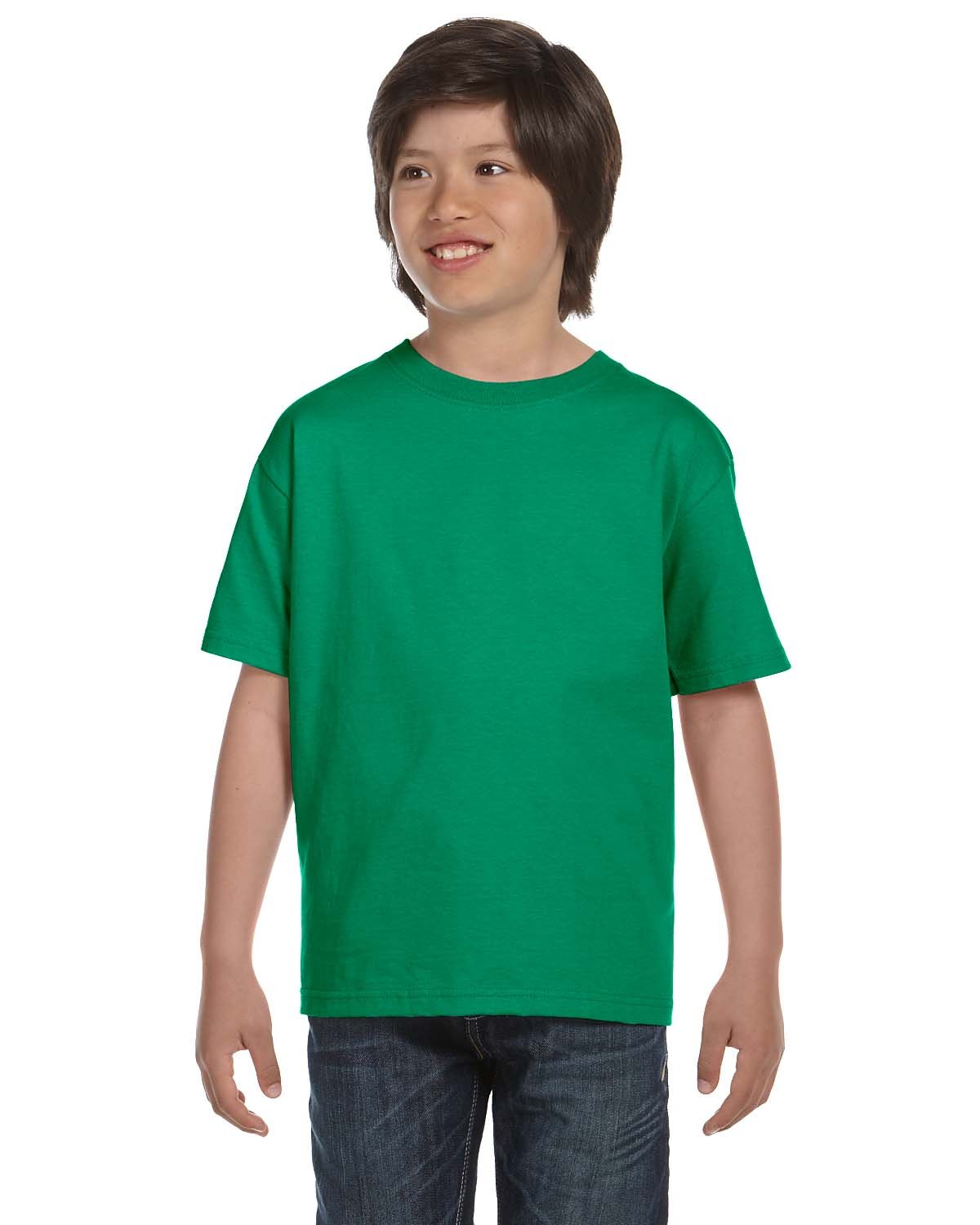 Gildan G800B Youth 50/50 USA Cotton/Polyester Short Sleeve Tee Stylish T-Shirt - Picture 17 of 29
