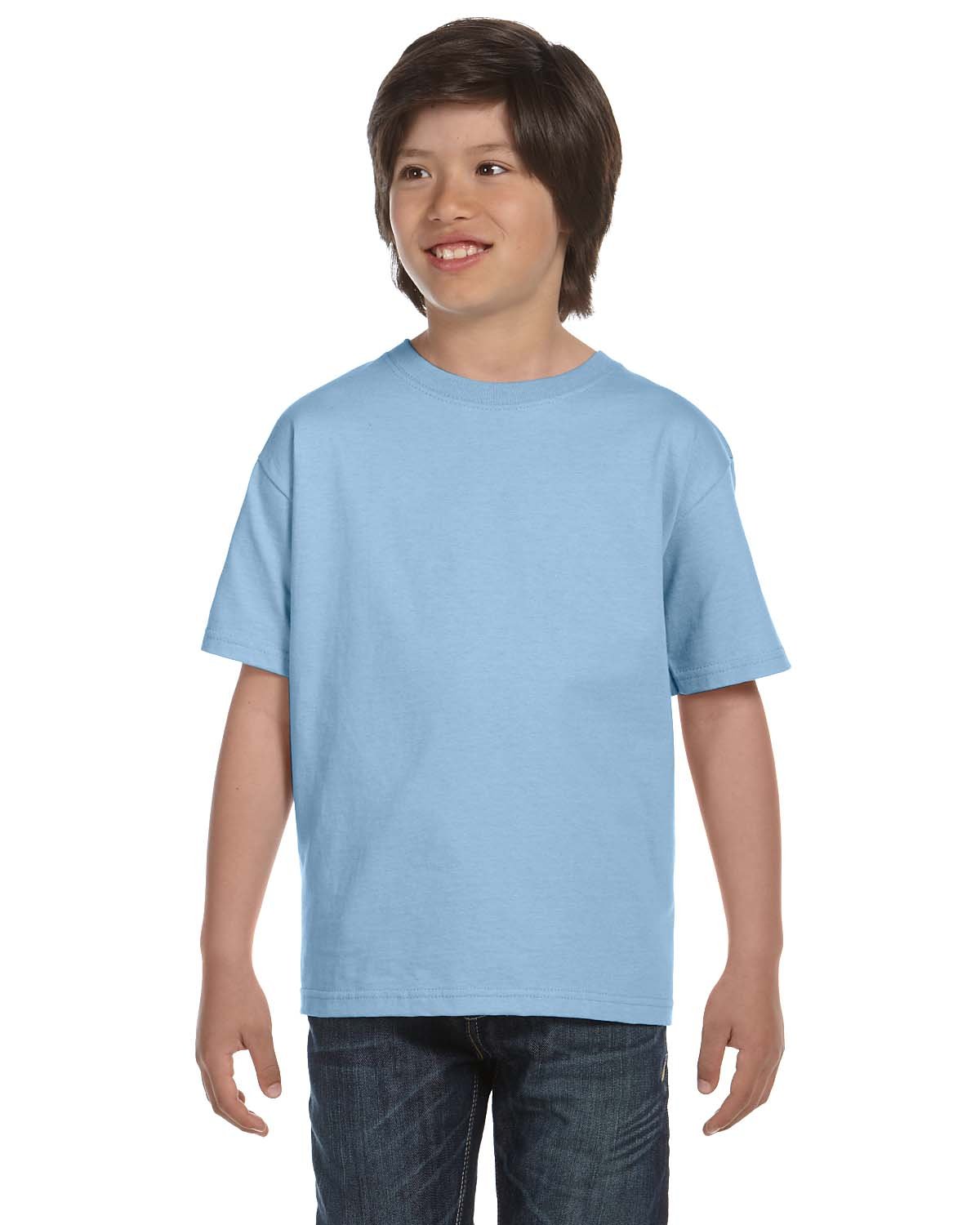 Gildan G800B Youth 50/50 USA Cotton/Polyester Short Sleeve Tee Stylish T-Shirt - Picture 18 of 29