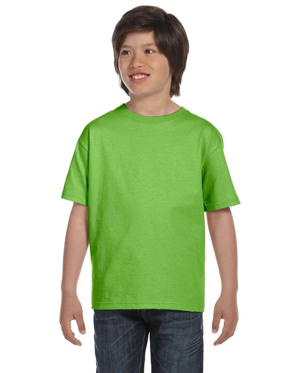 Gildan G800B Youth 50/50 USA Cotton/Polyester Short Sleeve Tee Stylish T-Shirt - Picture 19 of 29