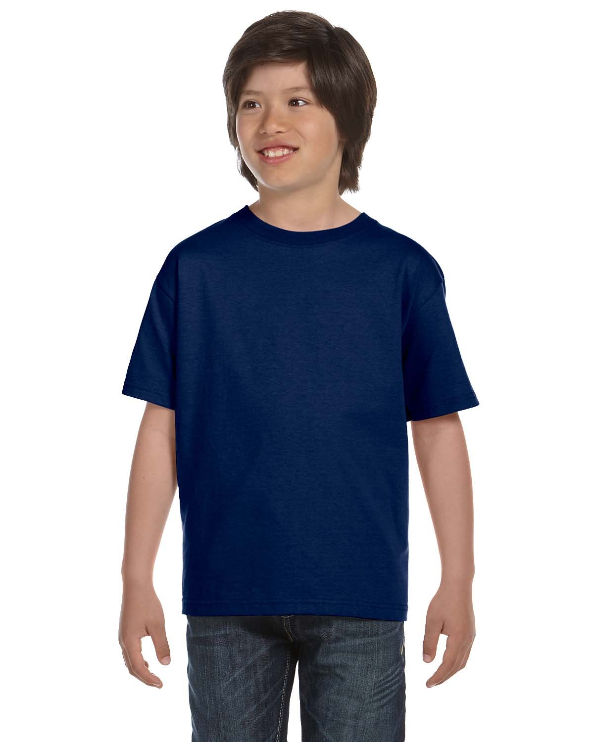 Gildan G800B Youth 50/50 USA Cotton/Polyester Short Sleeve Tee Stylish T-Shirt - Picture 21 of 29
