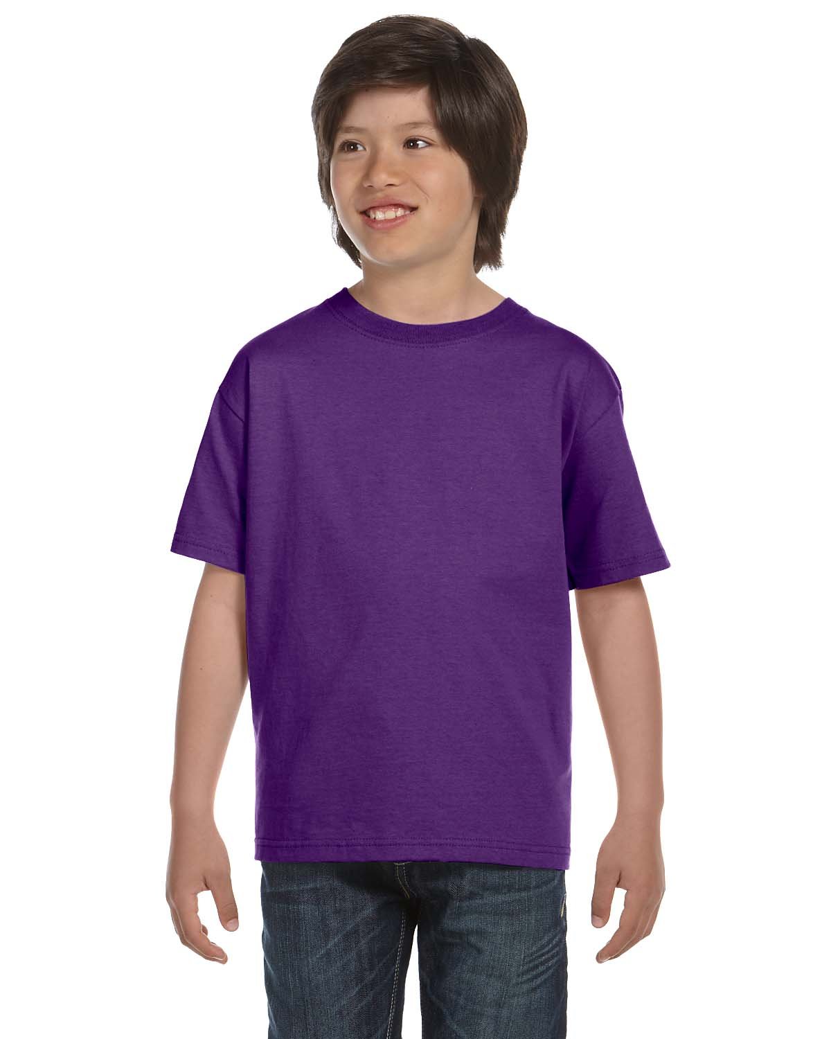Gildan G800B Youth 50/50 USA Cotton/Polyester Short Sleeve Tee Stylish T-Shirt - Picture 23 of 29