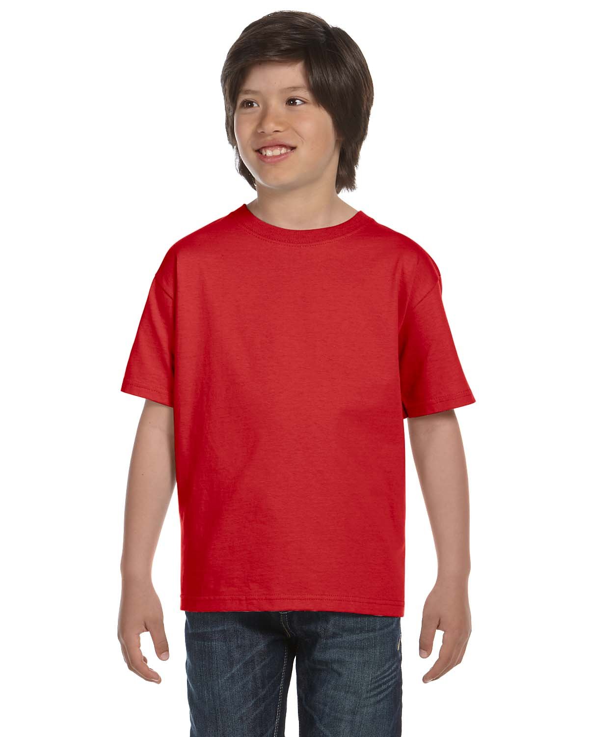 Gildan G800B Youth 50/50 USA Cotton/Polyester Short Sleeve Tee Stylish T-Shirt - Picture 24 of 29