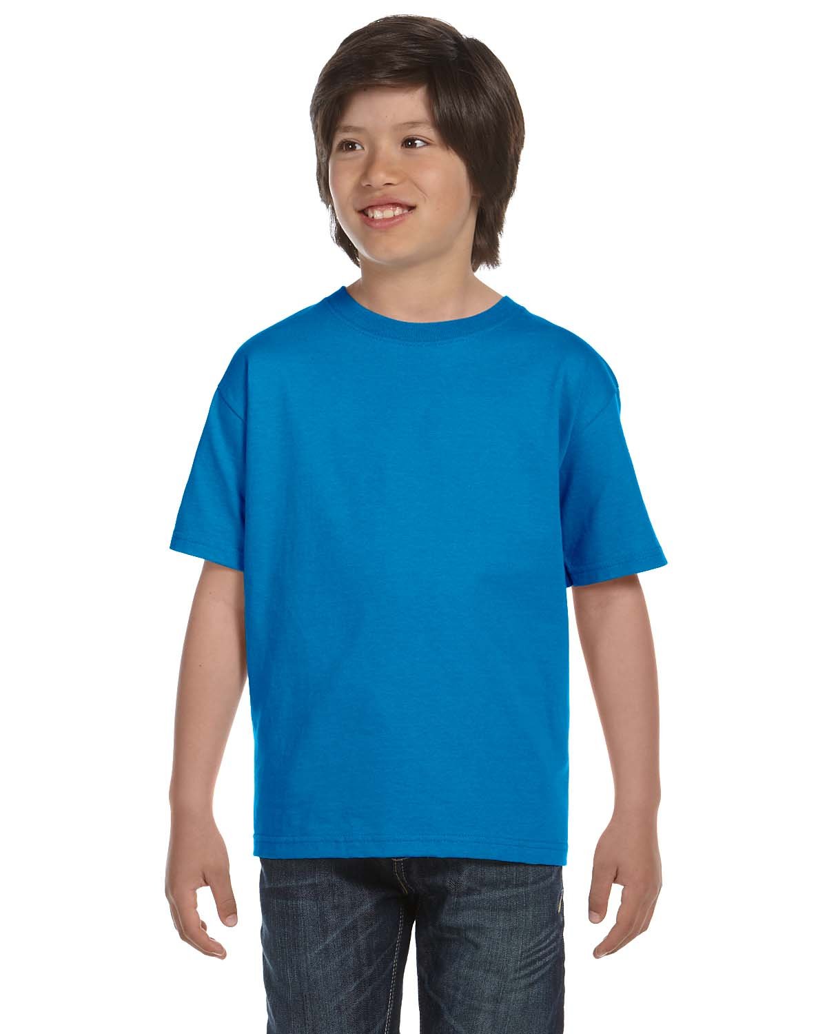 Gildan G800B Youth 50/50 USA Cotton/Polyester Short Sleeve Tee Stylish T-Shirt - Picture 27 of 29