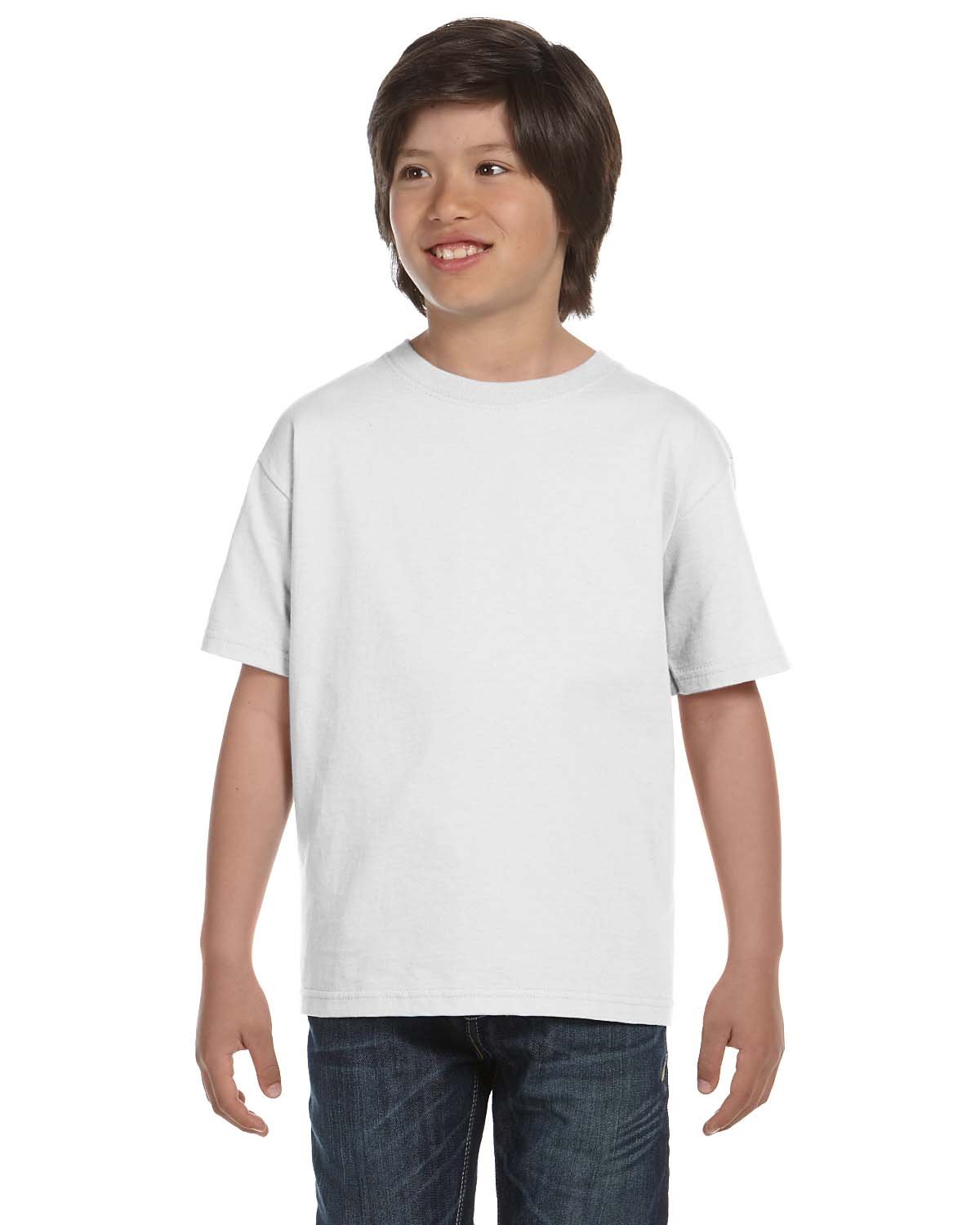 Gildan G800B Youth 50/50 USA Cotton/Polyester Short Sleeve Tee Stylish T-Shirt - Picture 29 of 29