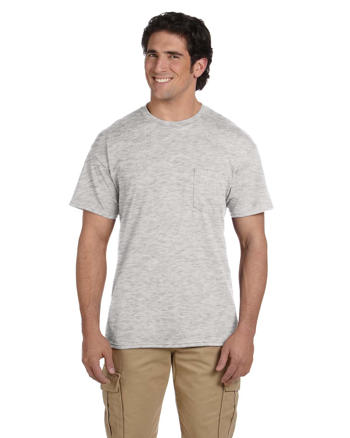 3 Pack Of Gildan G830 Adult 50/50 T-Shirt Pocket Short Sleeves DryBlend T Shirt - Picture 2 of 12