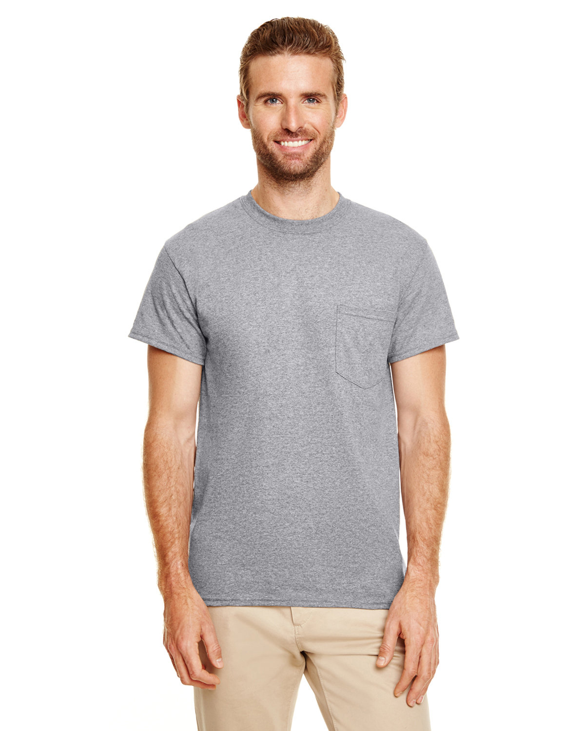 3 Pack Of Gildan G830 Adult 50/50 T-Shirt Pocket Short Sleeves DryBlend T Shirt - Picture 5 of 12