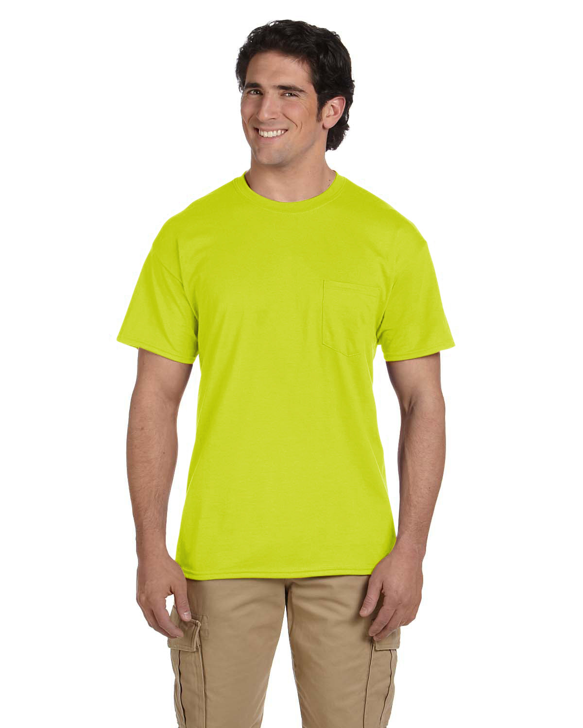3 Pack Of Gildan G830 Adult 50/50 T-Shirt Pocket Short Sleeves DryBlend T Shirt - Picture 10 of 12