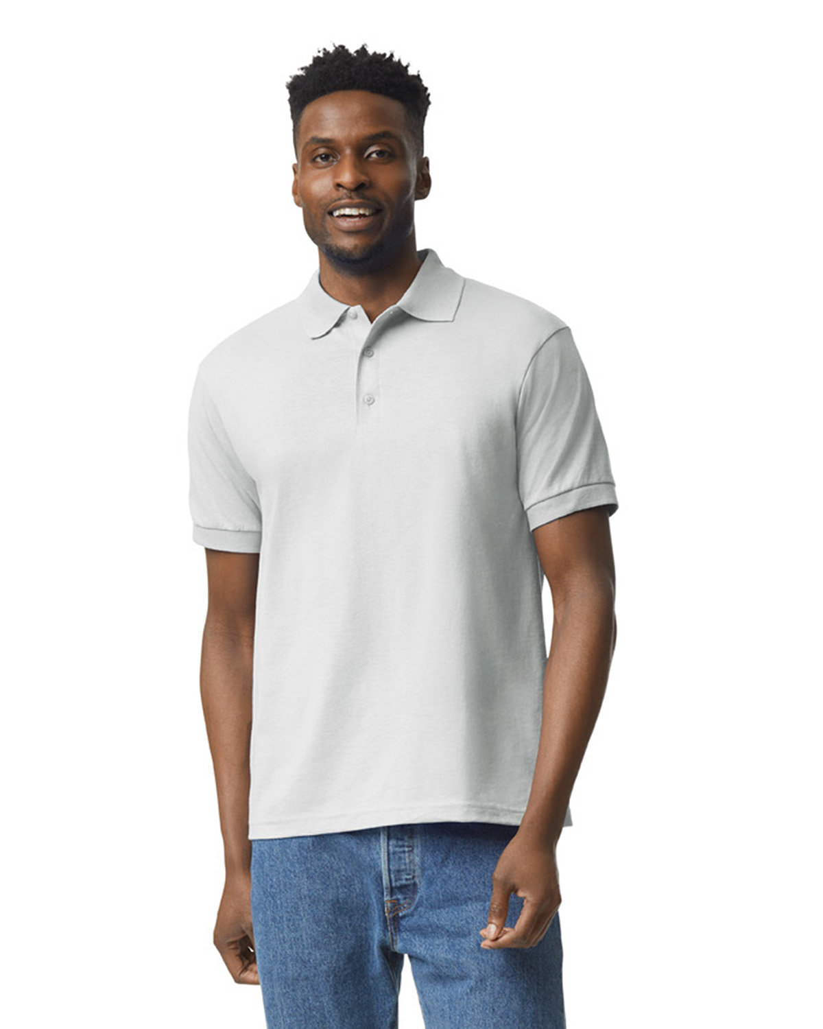 Gildan G880 Adult Short Sleeve T Shirt Three-Button Placket Jersey Polo