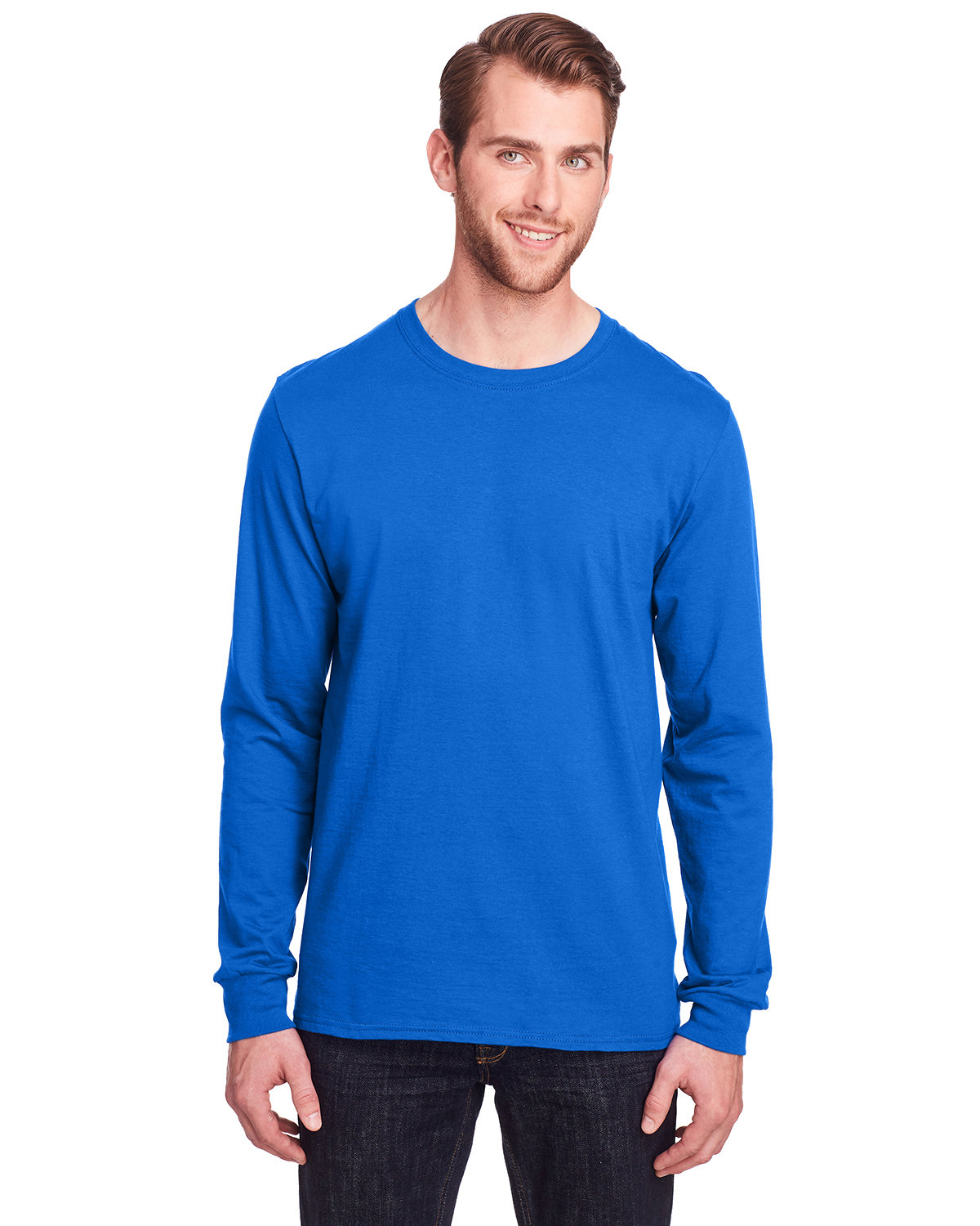 Fruit of the Loom IC47LSR Adult ICONIC T Shirt Classic Fit Long Sleeve T-Shirt - Picture 9 of 11