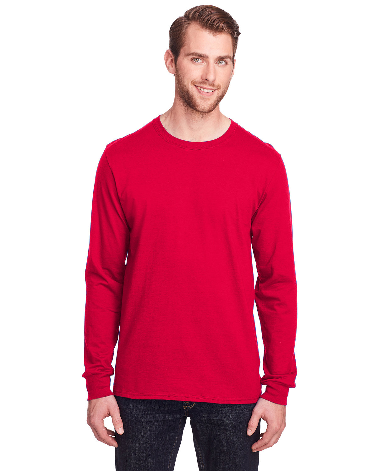 Fruit of the Loom IC47LSR Adult ICONIC T Shirt Classic Fit Long Sleeve T-Shirt - Picture 10 of 11