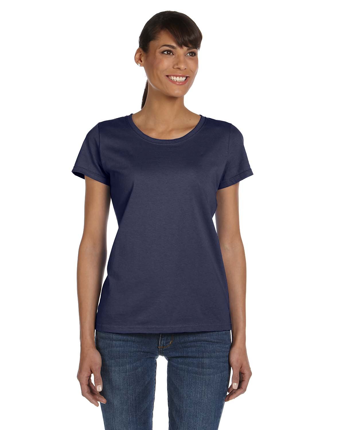 Fruit of the Loom L3930R Ladies HD Cotton T Shirt Short Sleeves Top T-Shirt - Picture 9 of 19