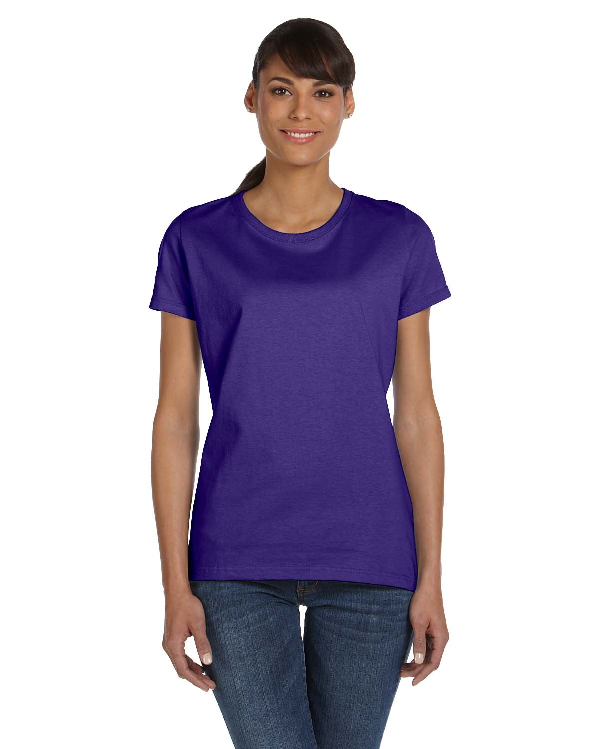 Fruit of the Loom L3930R Ladies HD Cotton T Shirt Short Sleeves Top T-Shirt - Picture 12 of 19