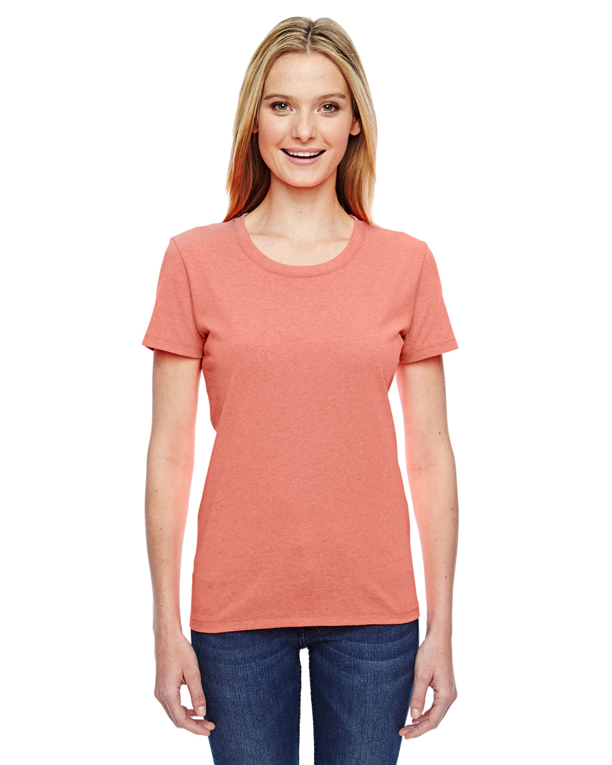 Fruit of the Loom L3930R Ladies HD Cotton T Shirt Short Sleeves Top T-Shirt - Picture 13 of 19
