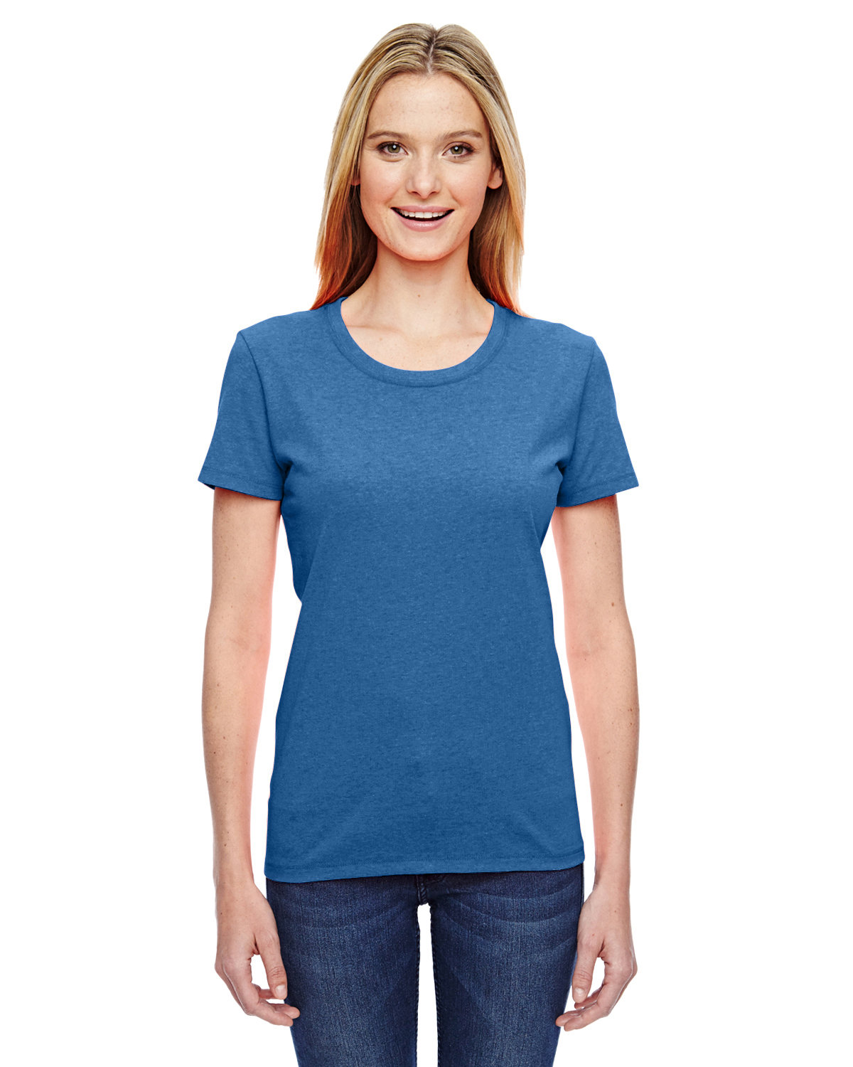 Fruit of the Loom L3930R Ladies HD Cotton T Shirt Short Sleeves Top T-Shirt - Picture 16 of 19