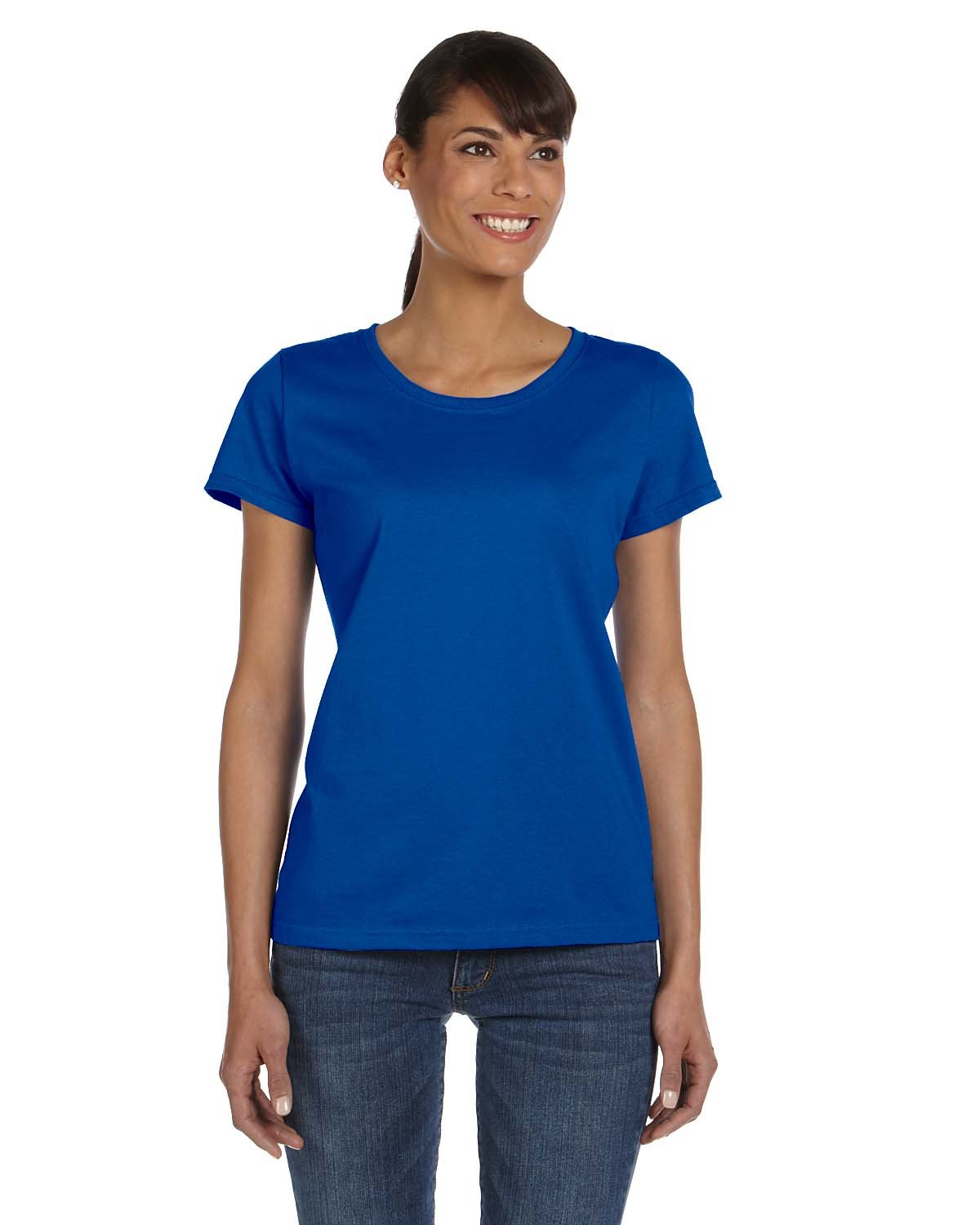 Fruit of the Loom L3930R Ladies HD Cotton T Shirt Short Sleeves Top T-Shirt - Picture 17 of 19