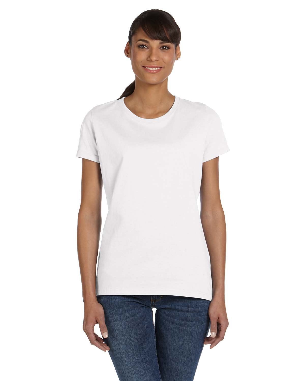 Fruit of the Loom L3930R Ladies HD Cotton T Shirt Short Sleeves Top T-Shirt - Picture 19 of 19