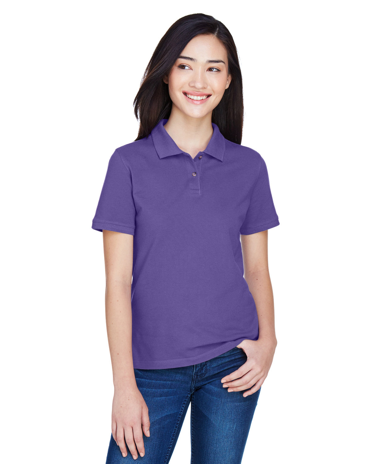 Harriton M265W Ladies Cotton Pique Sideseamed Wrinkle Resistant Easy Blend Polo - Picture 17 of 20