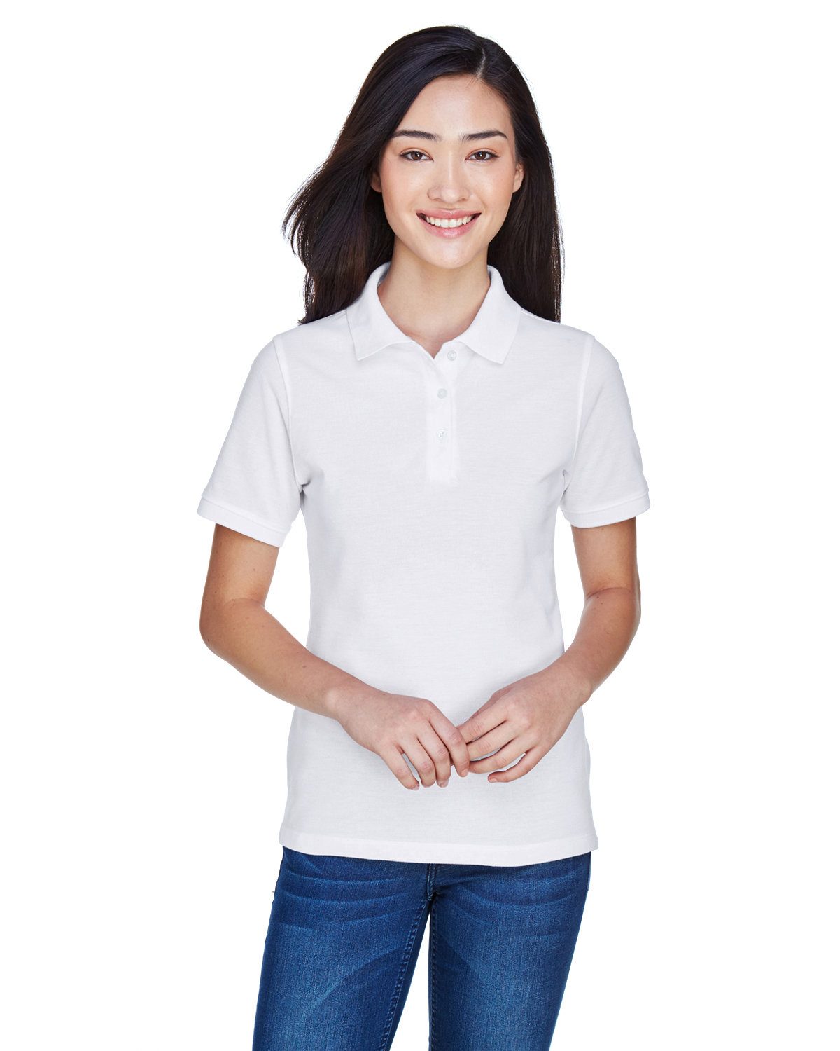 Harriton M265W Ladies Cotton Pique Sideseamed Wrinkle Resistant Easy Blend Polo - Picture 19 of 20