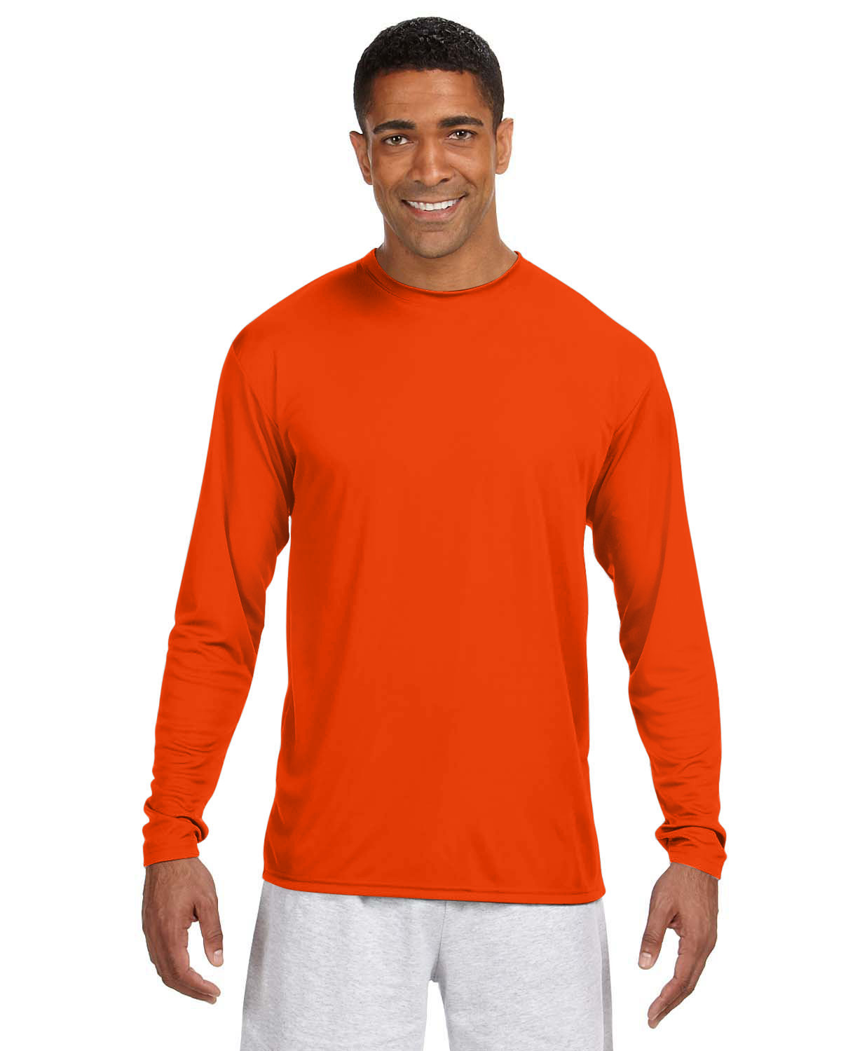 A4 N3165 Men's Cooling Performance T Shirt Long Sleeve Moisture Wicking T-Shirt