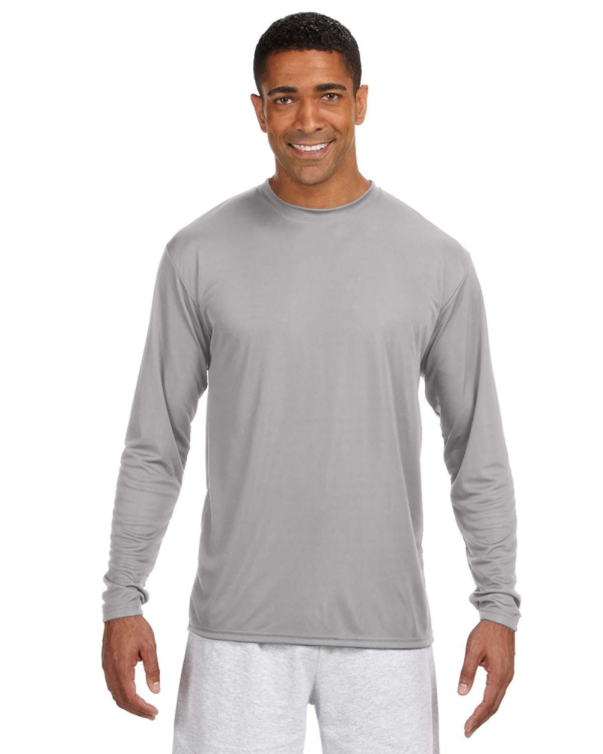 A4 N3165 Men's Cooling Performance T Shirt Long Sleeve Moisture Wicking T-Shirt