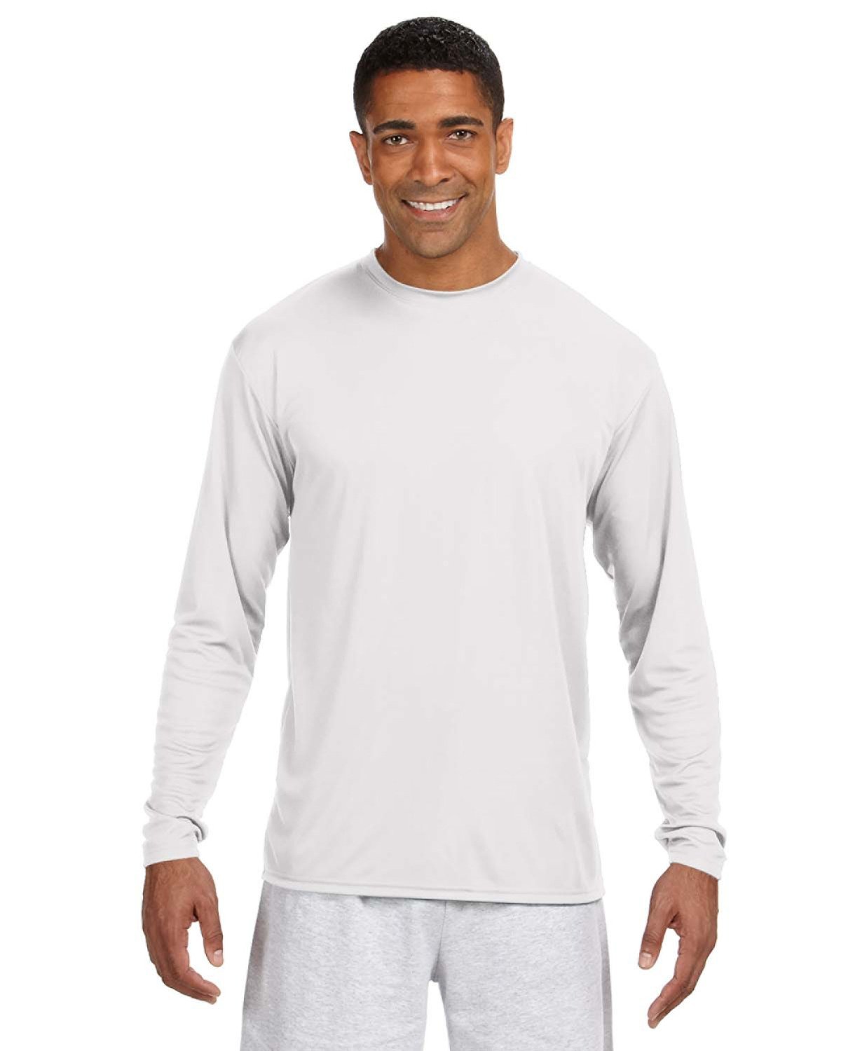 A4 N3165 Men's Cooling Performance T Shirt Long Sleeve Moisture Wicking T-Shirt