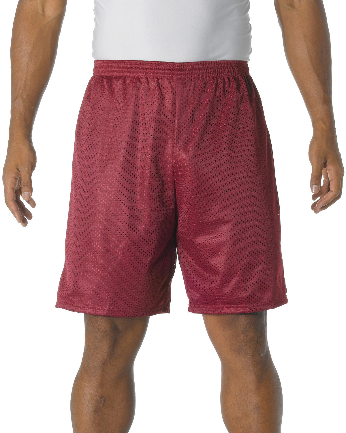 Paquete de 3 Pantalones Cortos A4 N5296 Adult Performance Sprint 9" Forrados Tricot Malla - Imagen 4 de 16