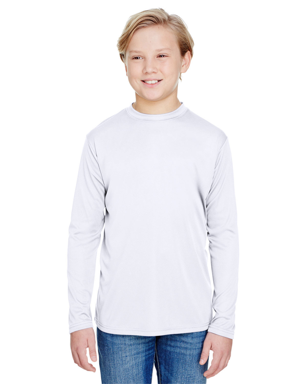 A4 NB3165 Youth Long Sleeve Moisture Wicking Cooling Performance Crew T-Shirt - Picture 38 of 38