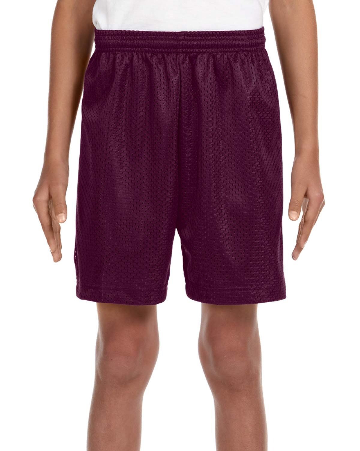 5 Pack Of A4 NB5301 Youth 100% Polyester 6 Inch Inseam Gym Running Mesh Short - Picture 9 of 16