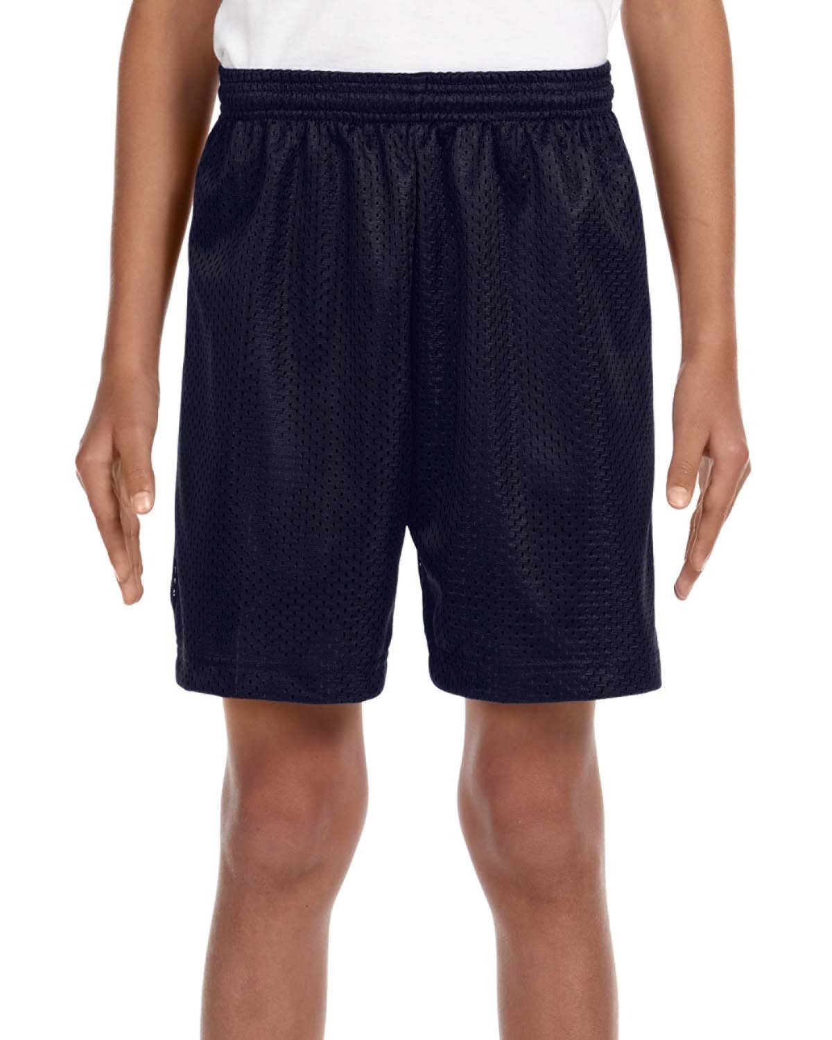 5 Pack Of A4 NB5301 Youth 100% Polyester 6 Inch Inseam Gym Running Mesh Short - Picture 10 of 16
