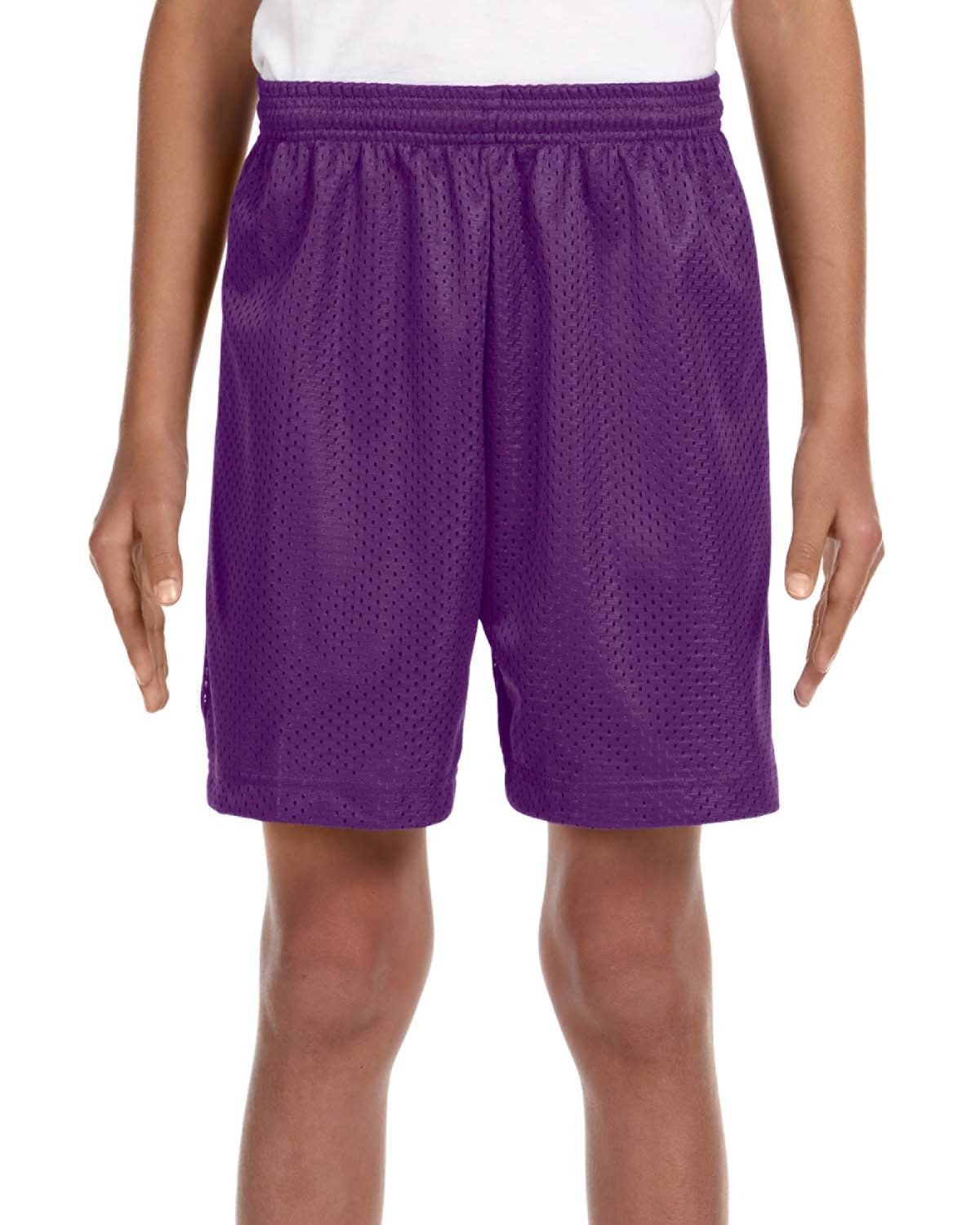 5 Pack Of A4 NB5301 Youth 100% Polyester 6 Inch Inseam Gym Running Mesh Short - Picture 11 of 16