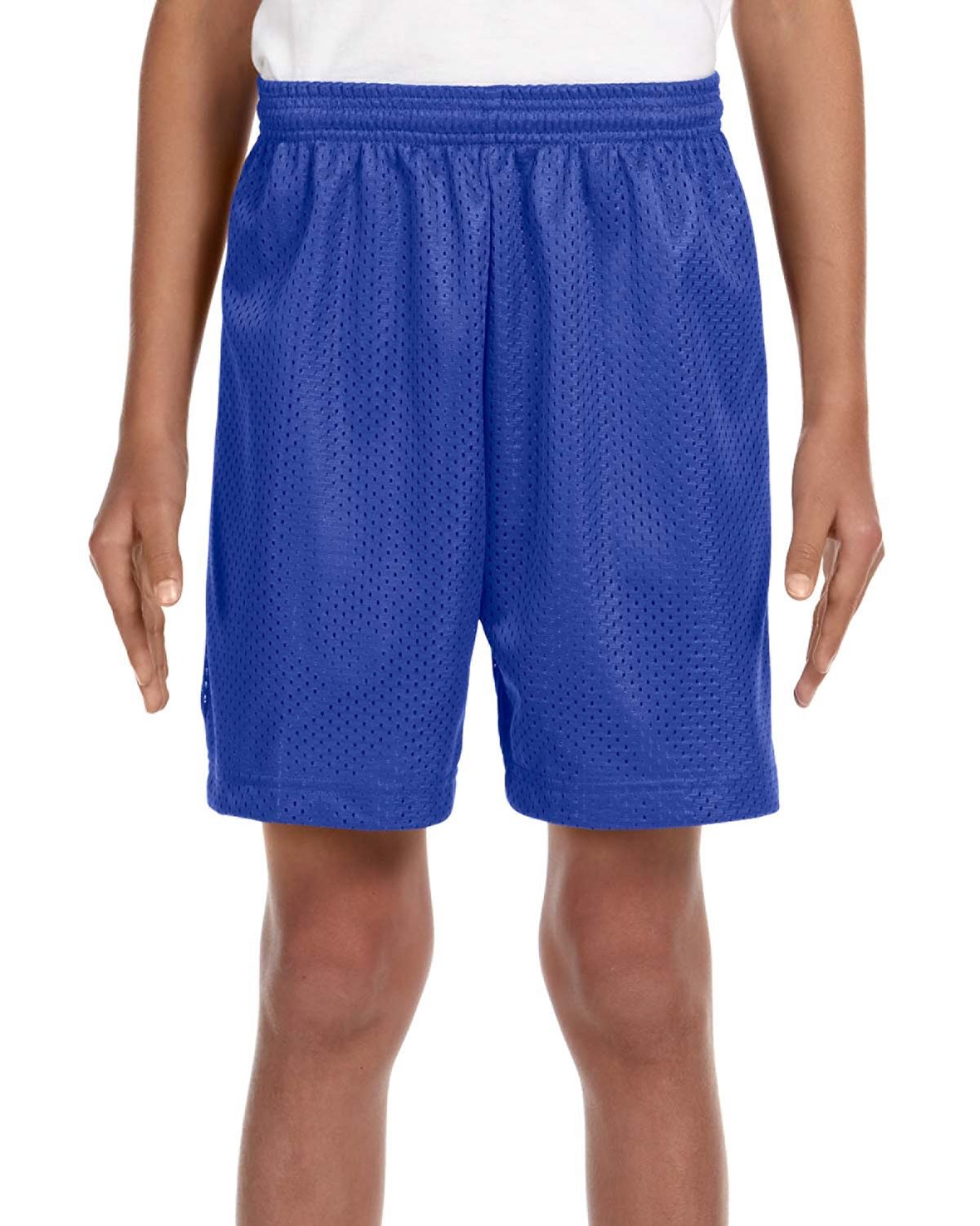 5 Pack Of A4 NB5301 Youth 100% Polyester 6 Inch Inseam Gym Running Mesh Short - Picture 12 of 16