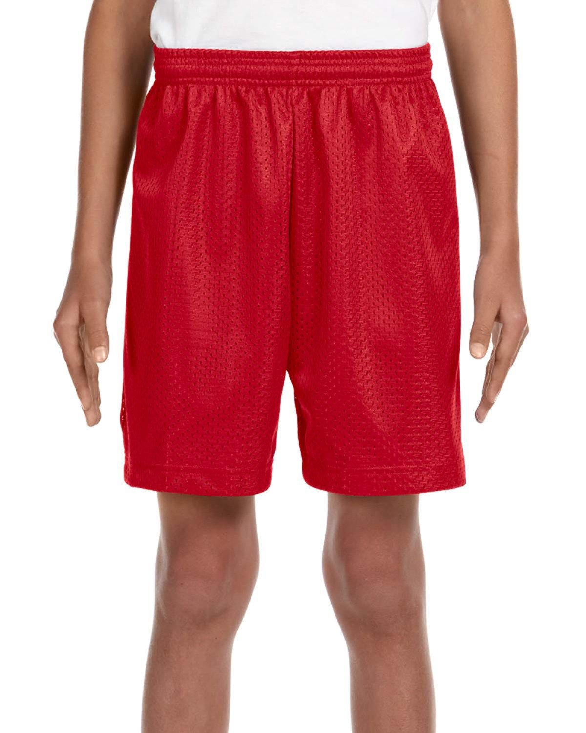 5 Pack Of A4 NB5301 Youth 100% Polyester 6 Inch Inseam Gym Running Mesh Short - Picture 13 of 16