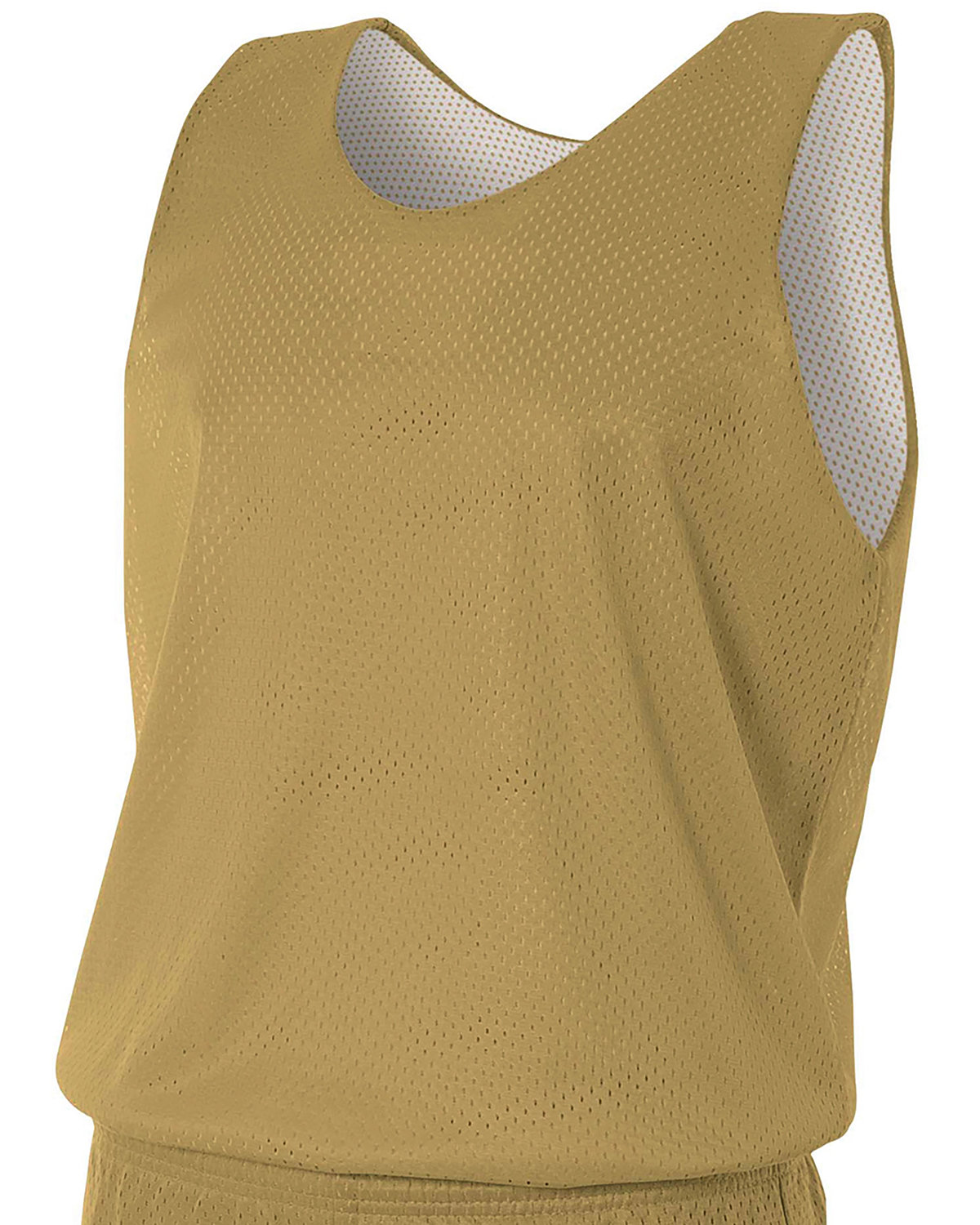 A4 NF1270 Mens 100% Polyester Tricot Sleeveless Reversible Mesh Tank Top