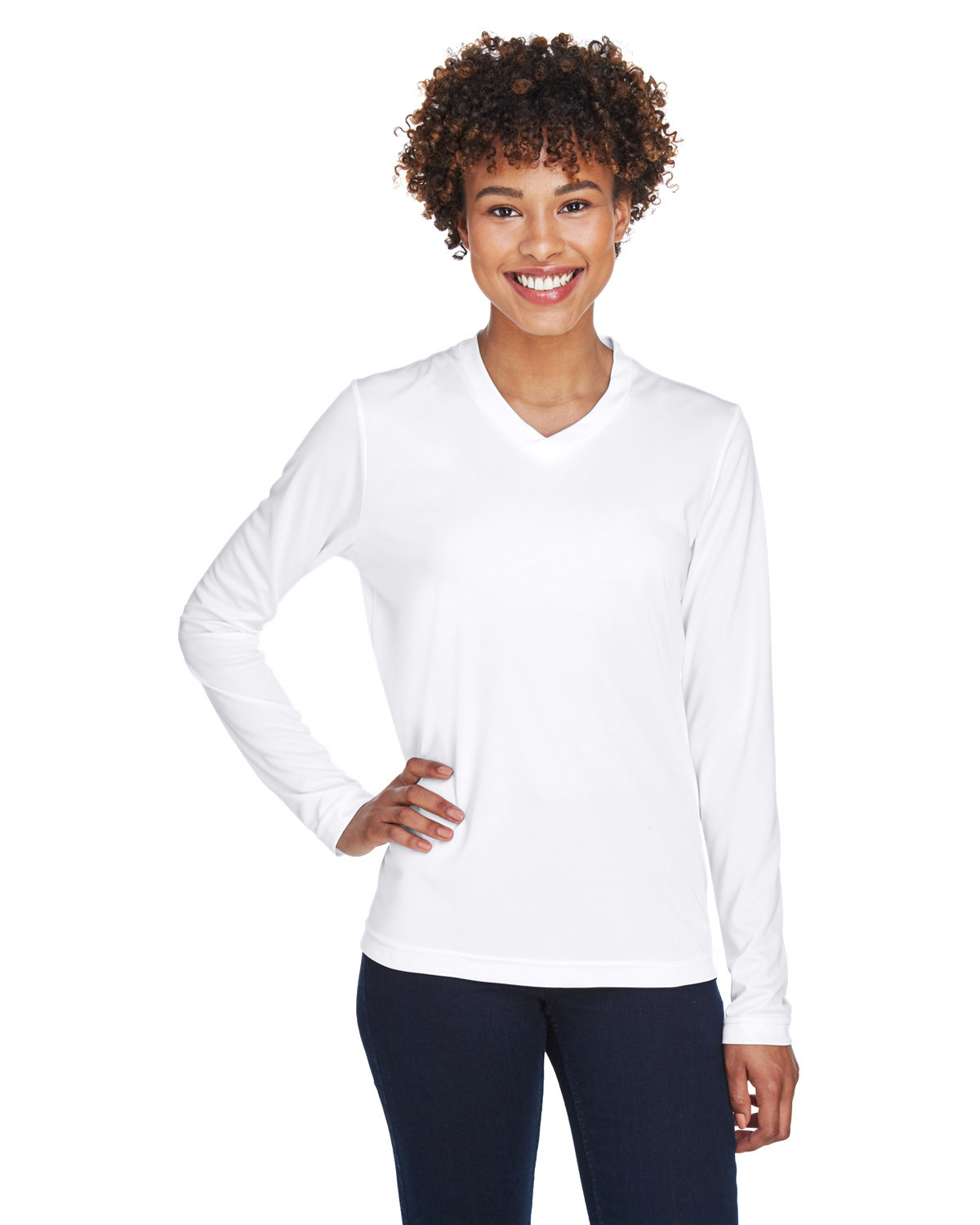 Team 365 TT11WL Ladies 100% Polyester Zone Performance Long Sleeve T-Shirt - Picture 14 of 14