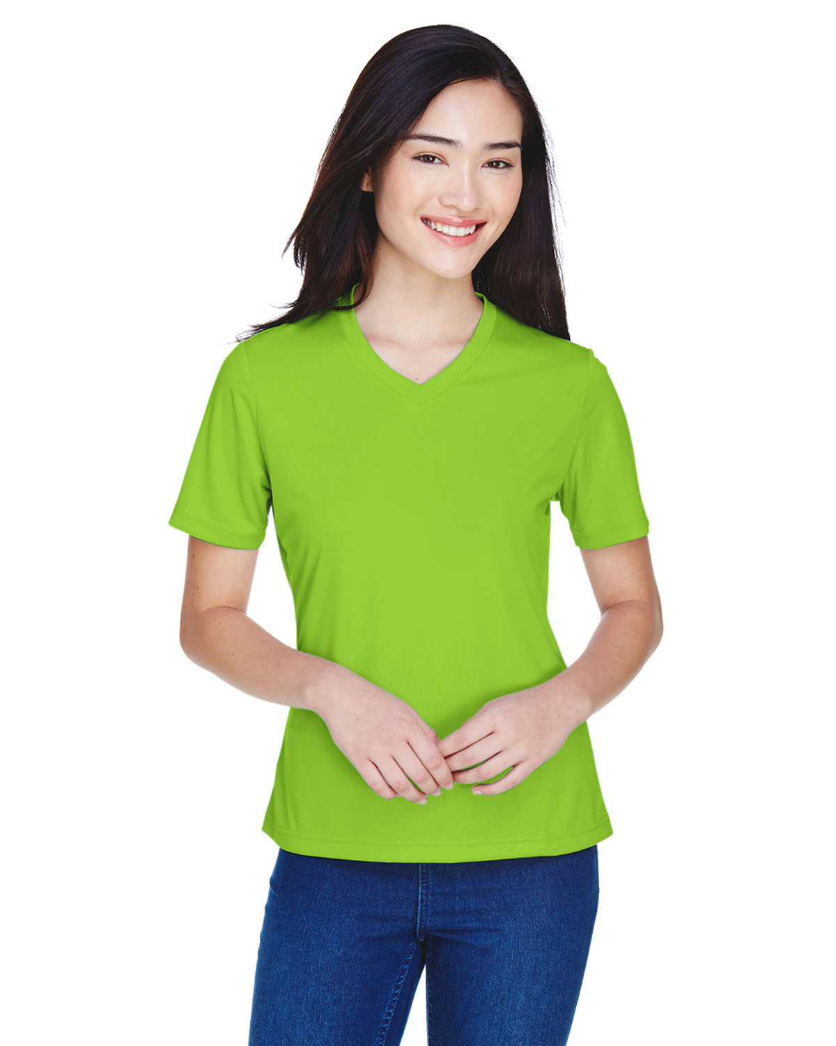 Team 365 TT11W Ladies 100% Polyester Zone Performance T Shirt Stylish T-Shirt - Picture 2 of 26