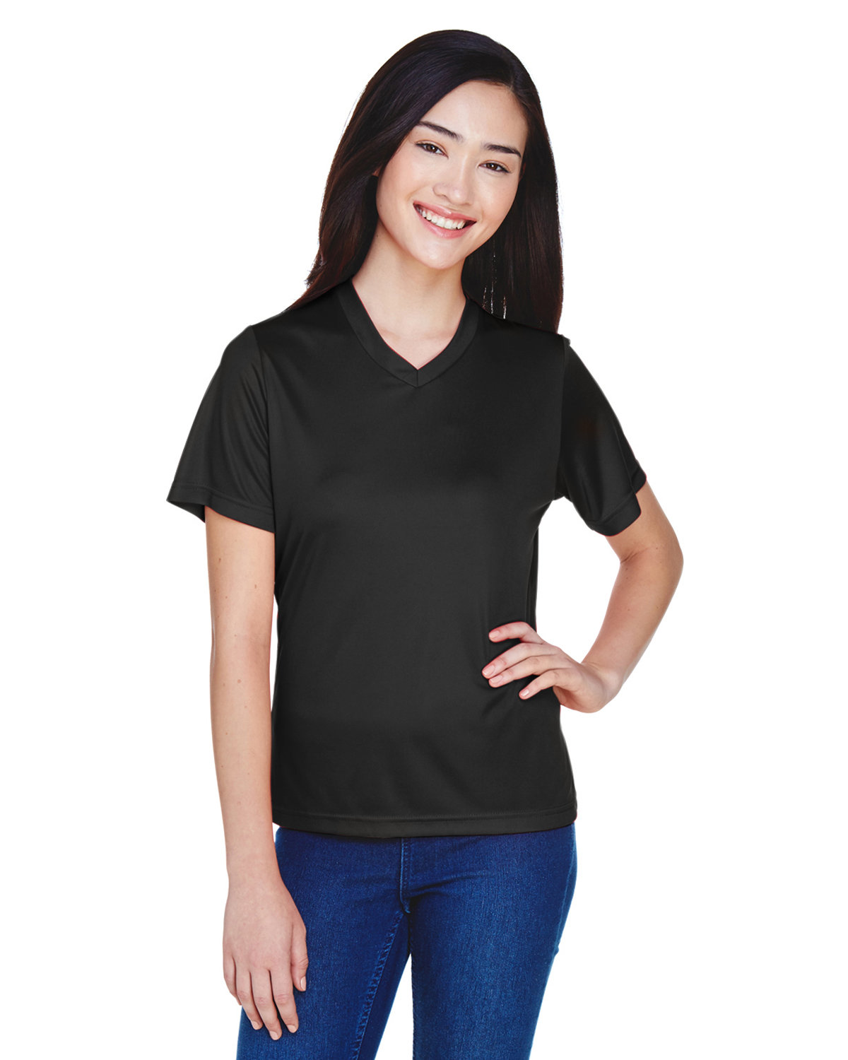 Team 365 TT11W Ladies 100% Polyester Zone Performance T Shirt Stylish T-Shirt - Picture 3 of 26