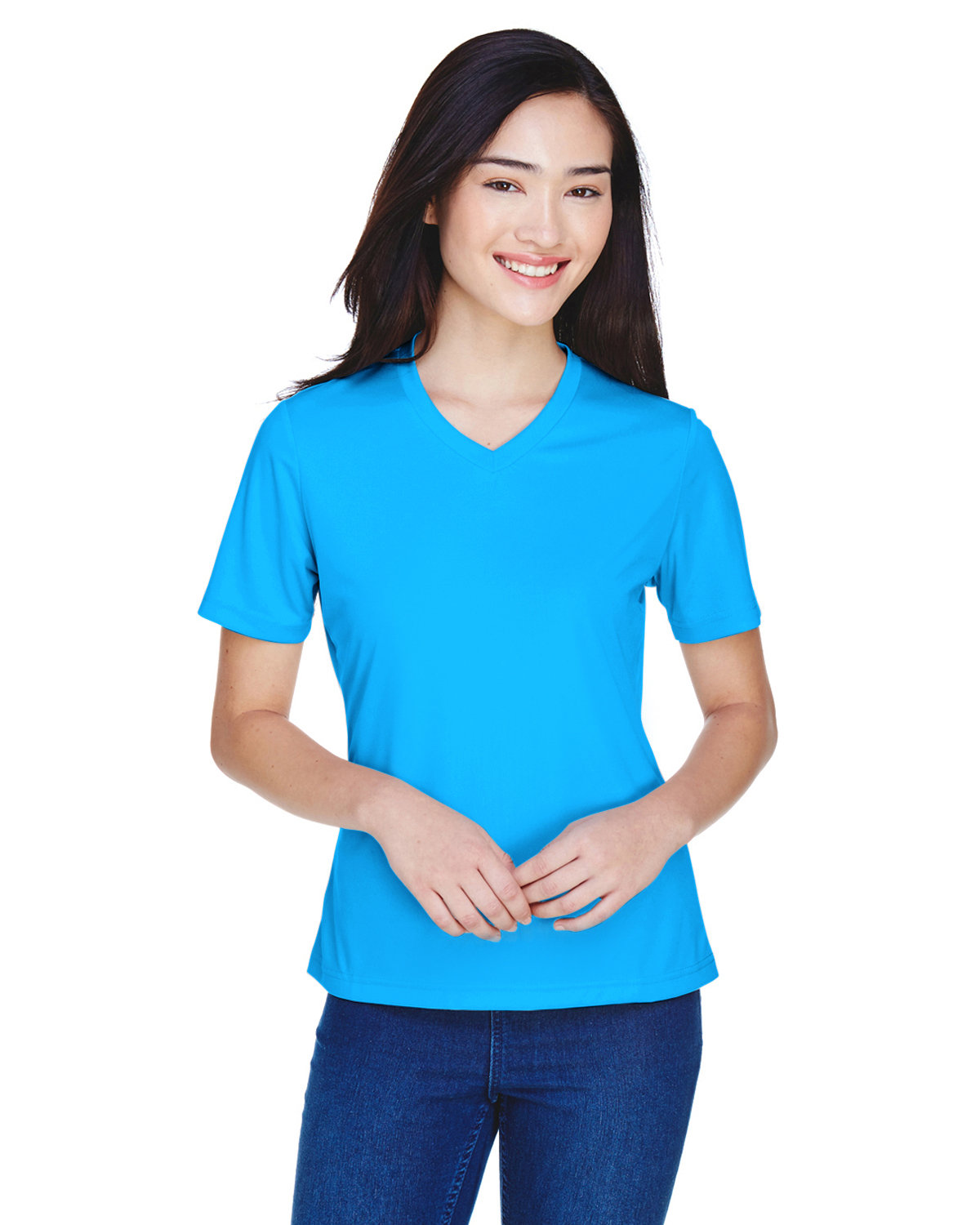 Team 365 TT11W Ladies 100% Polyester Zone Performance T Shirt Stylish T-Shirt - Picture 5 of 26