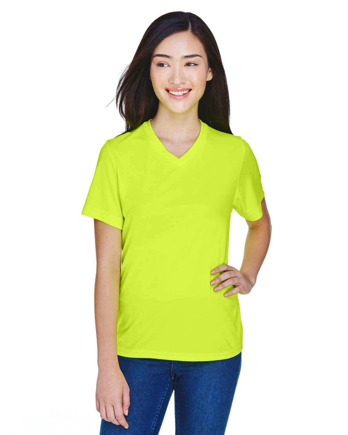 Team 365 TT11W Ladies 100% Polyester Zone Performance T Shirt Stylish T-Shirt - Picture 6 of 26