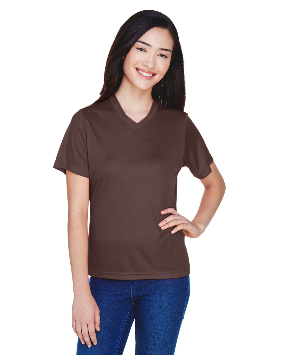 Team 365 TT11W Ladies 100% Polyester Zone Performance T Shirt Stylish T-Shirt - Picture 9 of 26