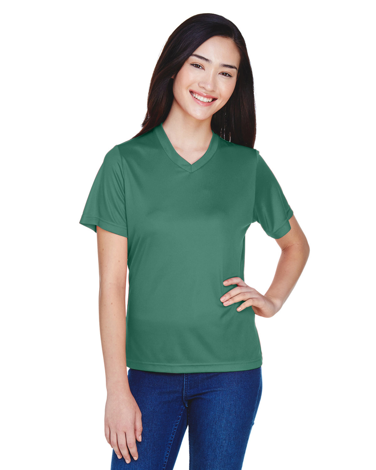 Team 365 TT11W Ladies 100% Polyester Zone Performance T Shirt Stylish T-Shirt - Picture 10 of 26