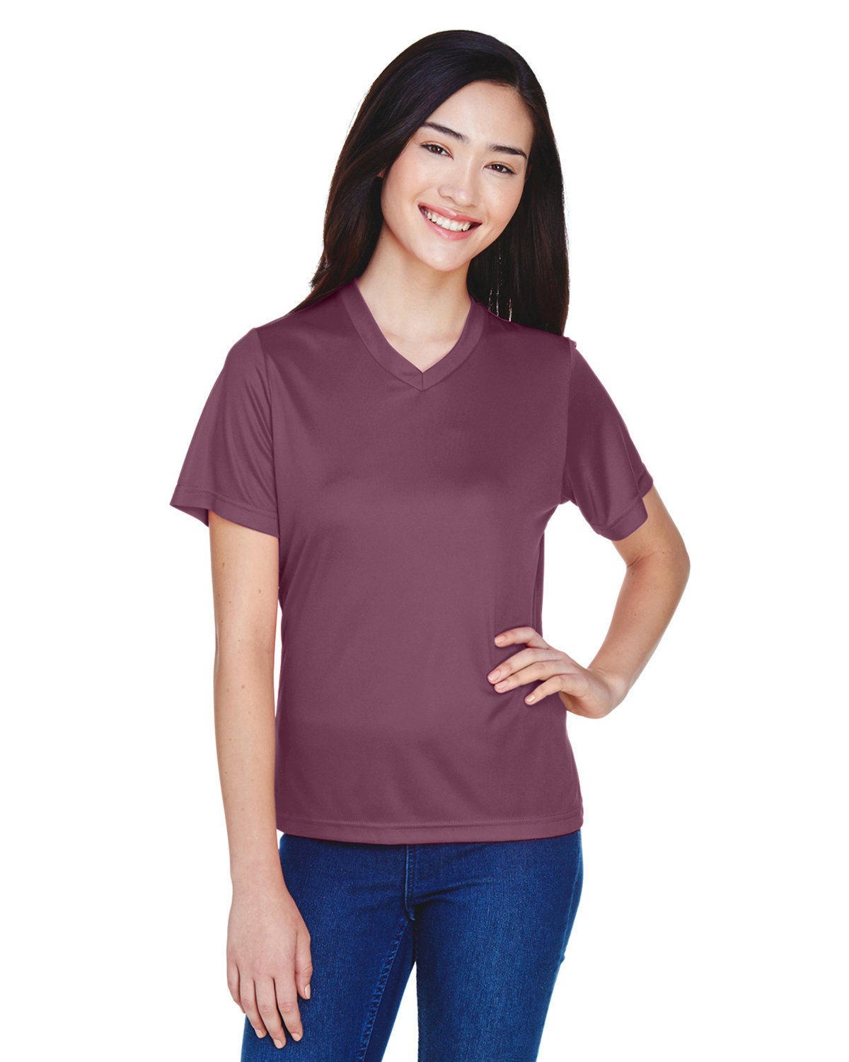 Team 365 TT11W Ladies 100% Polyester Zone Performance T Shirt Stylish T-Shirt - Picture 12 of 26