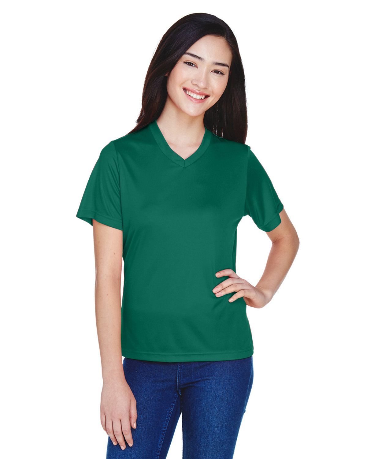 Team 365 TT11W Ladies 100% Polyester Zone Performance T Shirt Stylish T-Shirt - Picture 13 of 26