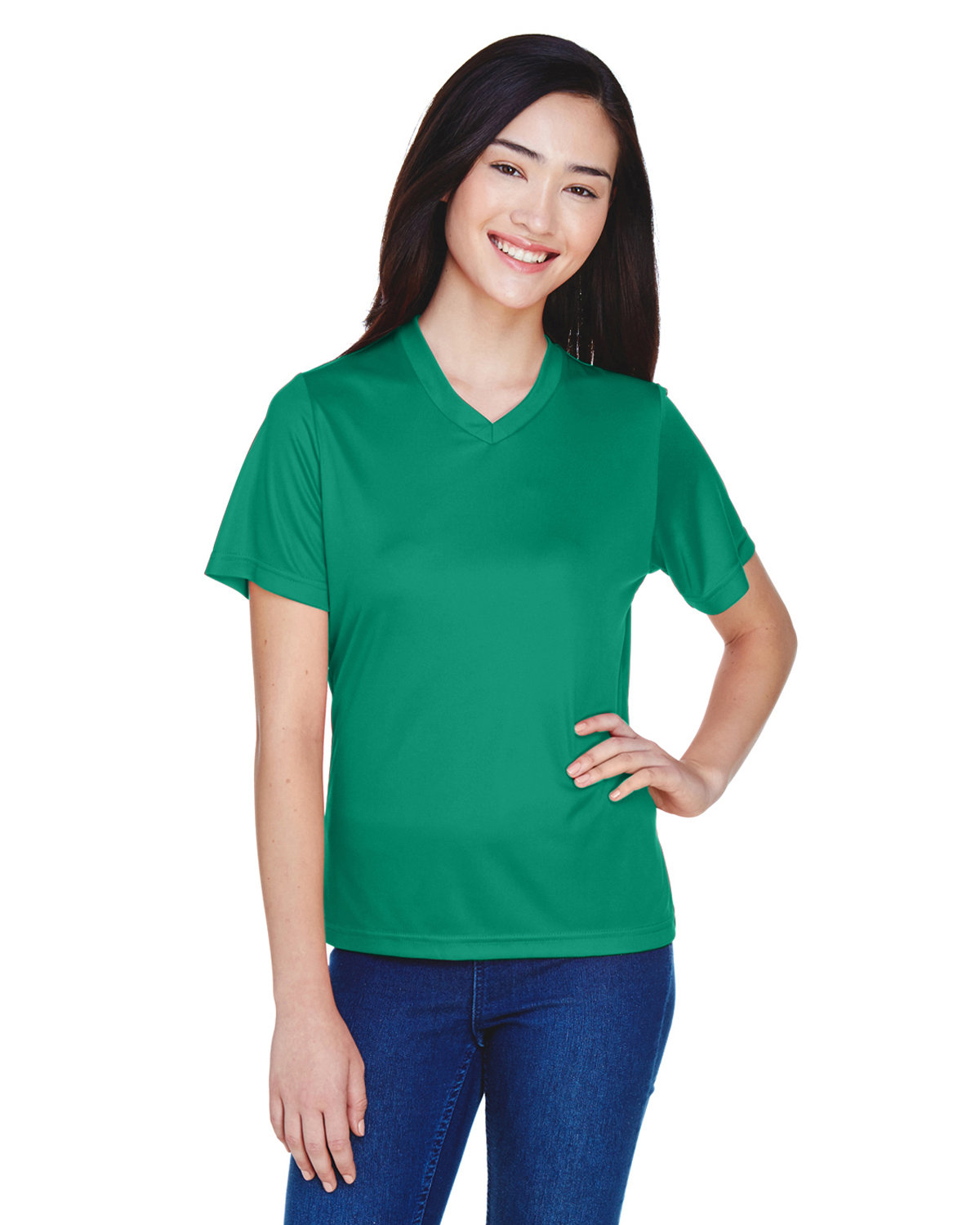 Team 365 TT11W Ladies 100% Polyester Zone Performance T Shirt Stylish T-Shirt - Picture 15 of 26