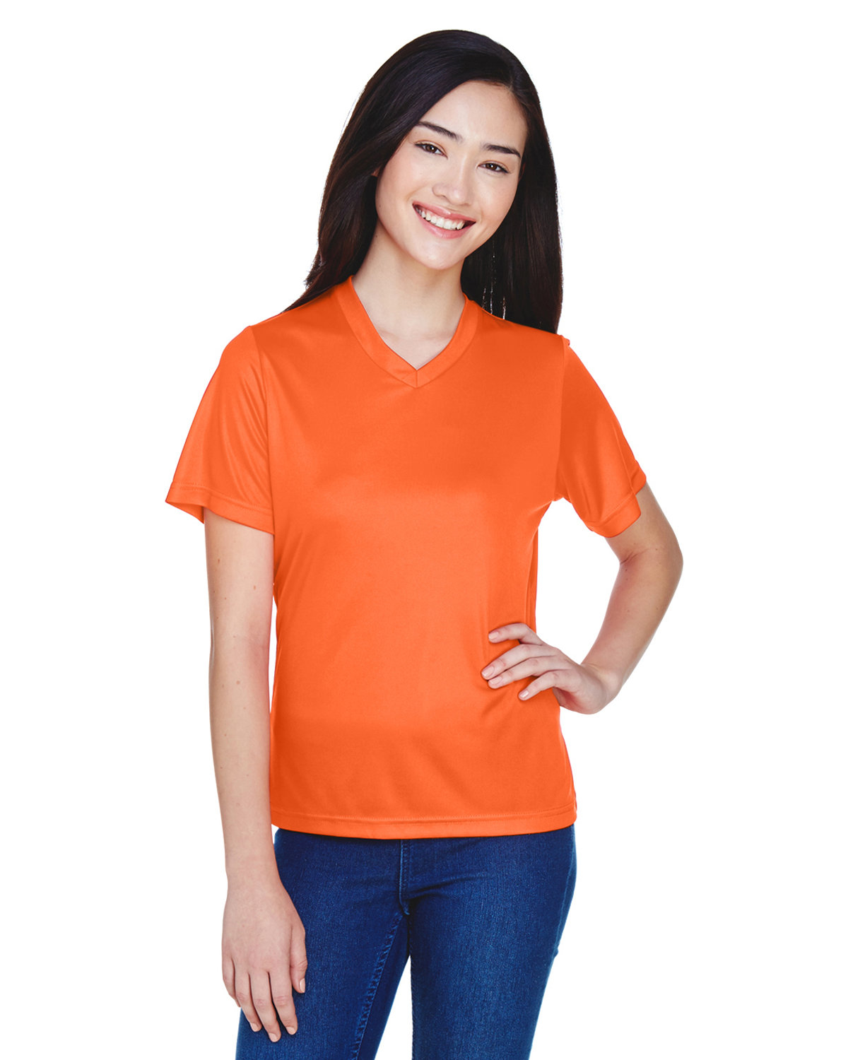Team 365 TT11W Ladies 100% Polyester Zone Performance T Shirt Stylish T-Shirt - Picture 18 of 26