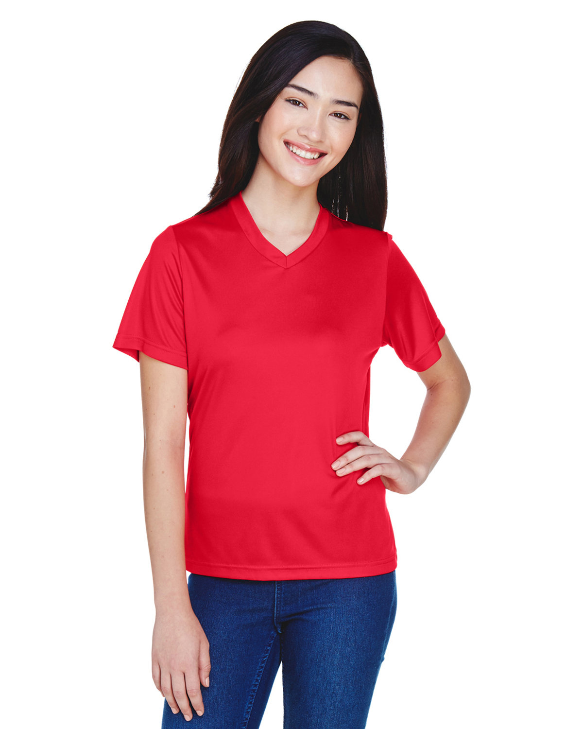 Team 365 TT11W Ladies 100% Polyester Zone Performance T Shirt Stylish T-Shirt - Picture 20 of 26